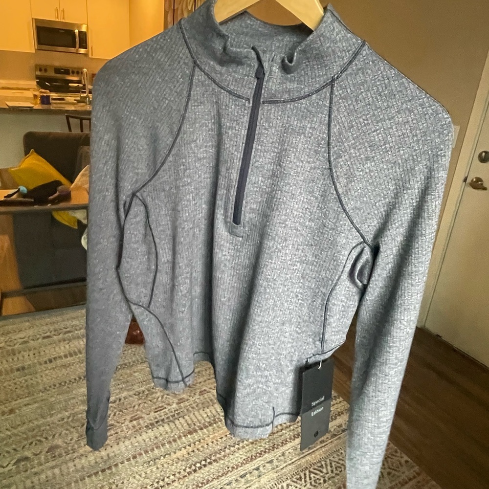 It’s Rulu Run Cropped Half Zip *Ribbed